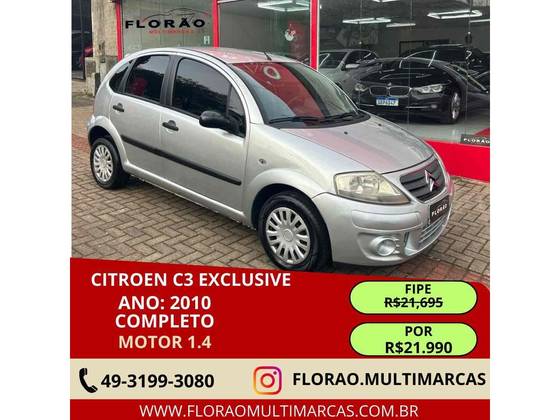 CITROËN C3 1.4 I EXCLUSIVE 8V FLEX 4P MANUAL